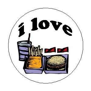  I LOVE FAST FOOD Symbol 1.25 Magnet: Everything Else