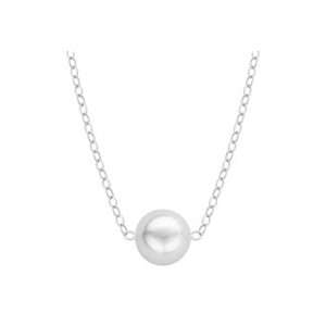     Genuine Cultured Pearl Starter Necklace With 1  6mm Pearl:CP1 6W