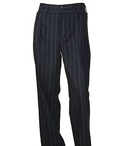 Dolce & Gabbana Mens Navy Stripe Wool Pants  
