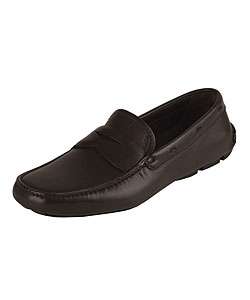 Prada Mens Brown Leather Driving Penny Loafers  