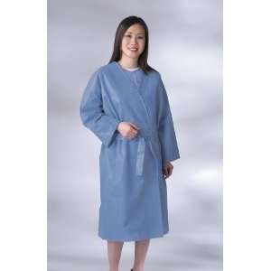 Medline NON27148 Disposable Patient Robe   Blue   Regular 