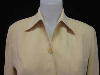CARLISLE Yellow Silk Blazer Pants Suit Set Sz 6  