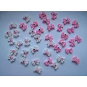 Nail Art 3d 60 Pieces Mix Bow/ Rhinestone for Nails, Cellphones 1cm 