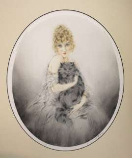 Louis Icart Persian Cat authenticated MINT condition!  