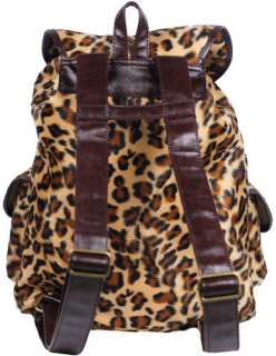New Sexy Brown Leopard Print Backpack Bag #B21B  