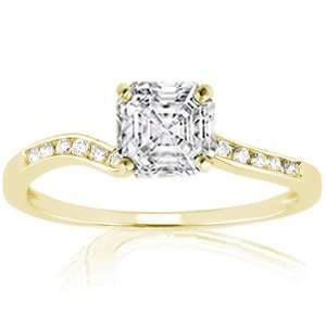  Petite Diamond Intertwined Engagement Ring 14K YELLOW GOLD VVS1 GIA 