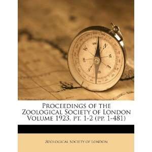  Proceedings of the Zoological Society of London Volume 