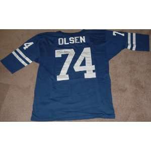  Merlin Olsen Signed Jersey: Sports & Outdoors