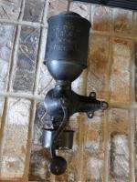 ANTIQUE REGAL No 44 COFFEE GRINDER MILL CAST IRON & TIN W/CUP WALL 