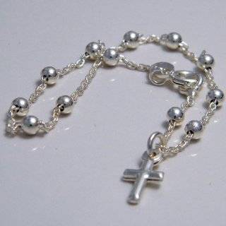 Rosary Cross Bracelet Easter Sterling Silver
