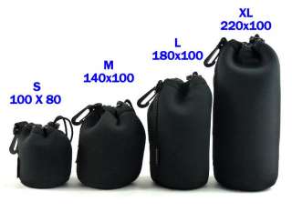 sizes / Neoprene Lens Soft Camera Pouch/Case Bag  