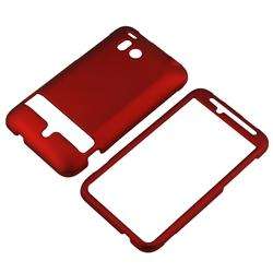 Snap on Red Rubber Coated Case for HTC ThunderBolt 4G  Overstock