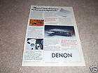 denon dcd 1500ii cd player ad from 1988 expedited shipping