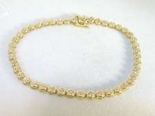 10K Yellow Gold 44 Diamond 0.44TDW Tennis Bracelet  