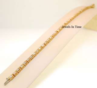 Ladies Tennis Bracelet 14k Gold and Diamond 4.20 CT  