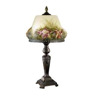 Dale Tiffany 10208/788 Hibiscus Pairpoint Style Table Lamp, Fieldstone 