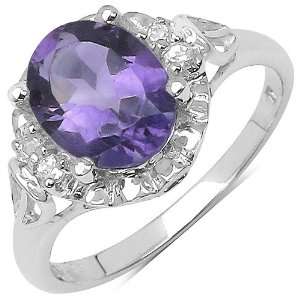  1.70 ct. t.w. Amethyst and White Topaz Ring in Sterling 