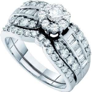   Integrated With 1.39CT White Diamonds Dual Band Perfect For Any Bride