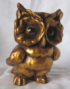Vintage Kay Finch Gold Owl Toot #816 Freeman McFarlin  