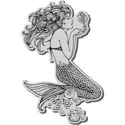 Stampendous Cling Rubber Stamp Mermaid  Overstock
