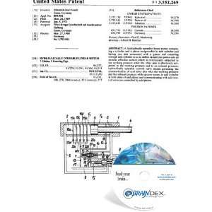  NEW Patent CD for HYDRAULICALLY OPERABLE LINEAR MOTOR 