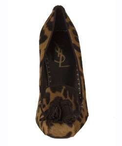 Yves Saint Laurent Leopard Print Calf Hair Pumps  Overstock