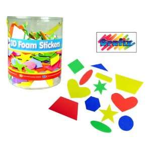  Graffix (Grafix) 3D Foam Stickers Shapes: Home & Kitchen