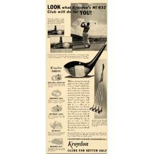   Ad Kroydon No. 632 Wood Golf Club Maplewood NJ   Original Print Ad