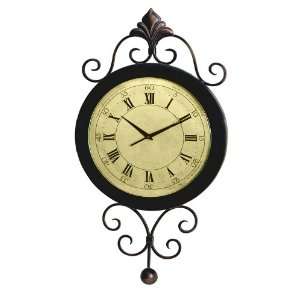    Antique Face Curled Tracery Iron Wall Clock: Home & Kitchen