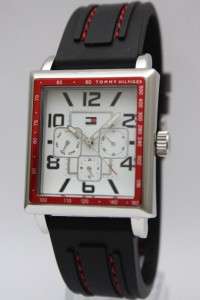 New Tommy Hilfiger Men Multi Function Rubber Day Date Watch 35mm x 