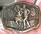 1984 SQUARE DANCING BELT BUCKLE BY GREAT AMERICAN BUCKLE COMPANY
