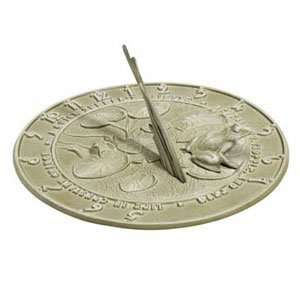  Whitehall Products Frog Sundial   French Bronze: Patio 