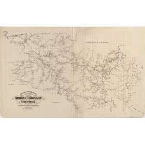    1880 Map Morgan & Johnson counties Kentucky