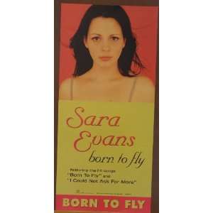  Sara Evans   Born to Fly   24x12 Doublesided Poster   Rare 