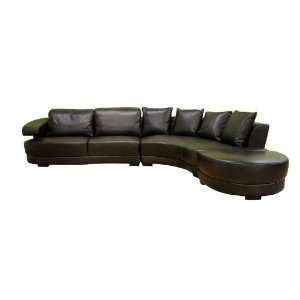    Elmar Premium Leather 3 piece Sectional Sofa: Home & Kitchen