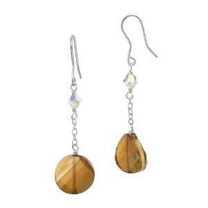   Copper Swarovski Crystallized Elements French Wire Earrings: Jewelry