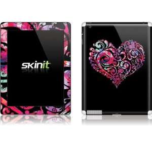  Black Swirly Heart skin for Apple iPad 2