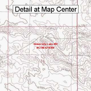 USGS Topographic Quadrangle Map   University Lake NW, Nebraska (Folded 