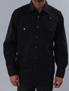 Jordan Craig Black L/S Button Up Shirts 2368 SZ L 3XL  