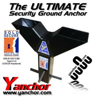 MOTORCYCLE SECURITY GROUND ANCHOR. INSURANCE APPROVED  