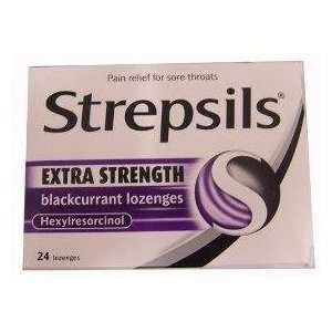  Strepsils Lozenges Extra Blackcurrant 24