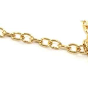  Unisex 24k Yellow Gold Layered GL 3mm Curb Linked Necklace 