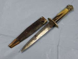 OLD 19c ENGLAND BRITISH FIGHTING HUNTING KNIFE DAGGER  