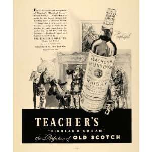  1935 Ad WM Teacher Sons Highland Cream Scotch Whisky 