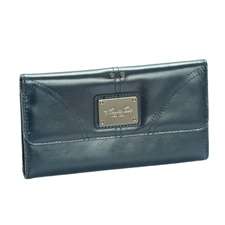 Kenneth Cole Women Navy Blue Genuine Leather Wallet  