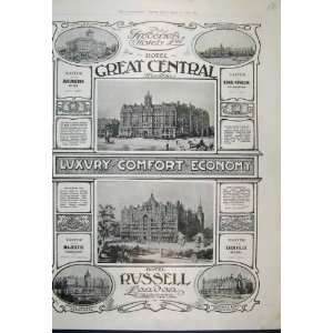  1904 Central Hotel Russell London Frederick Old Print 