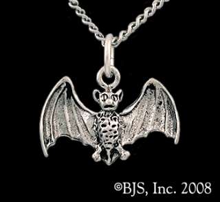 Sterling Silver Bat Necklace, Vampire Jewelry, New  