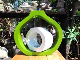   SIze Green Modern Mango Wood Vase Home Decor Gift~Lotus Shape  