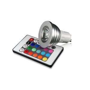   LED Spotlight Bulb color changing with remote, multi color, GU10 3W