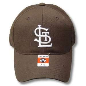  MLB ST LOUIS CARDINALS BROWN HAT CAP FITTED 7 1/8 NEW 